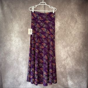 NWT Purple Multi Color Maxi Skirt